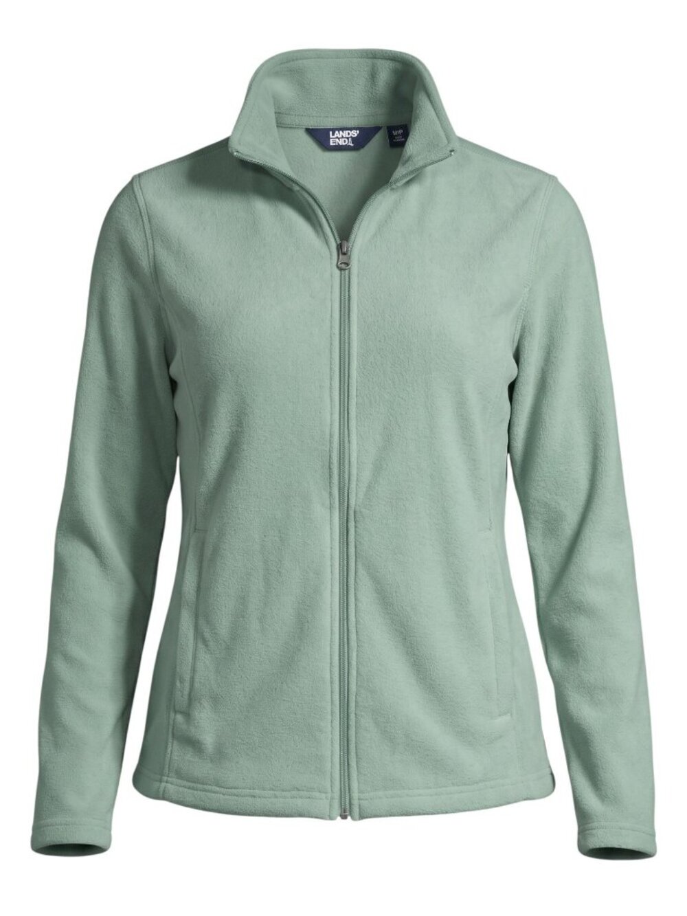 Lands End Womens Mint Green Full-Zip Fleece Jacket M